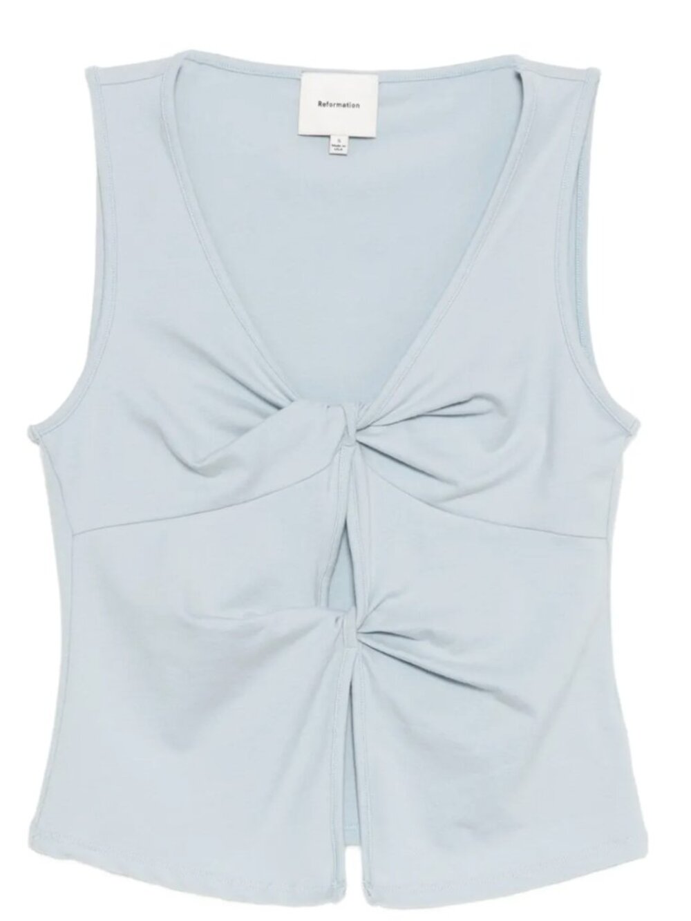 NWT Reformation Tefi Knit Top in Light Blue size Small